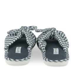 Chaussons MARINE Femme Motif Carreaux A Enfiler