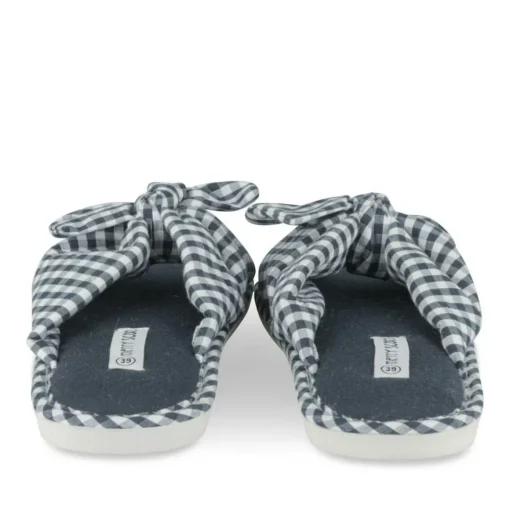 Chaussons MARINE Femme Motif Carreaux A Enfiler