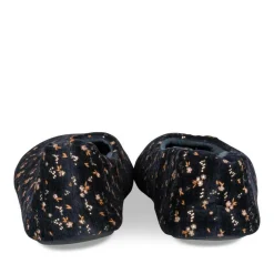 Chaussons MARINE Femme Motif Fleuri A Enfiler