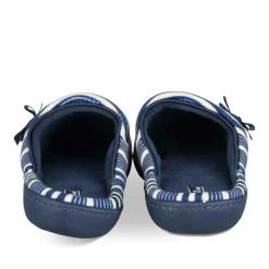 Chaussons MARINE Femme Motif Rayures A Enfiler