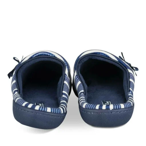 Chaussons MARINE Femme Motif Rayures A Enfiler