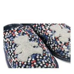 Chaussons MARINE Femme Motif A Pois A Enfiler