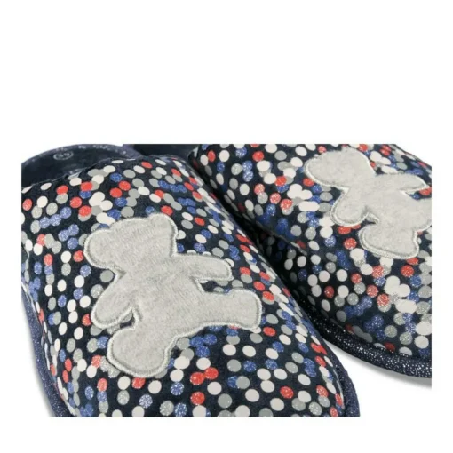Chaussons MARINE Femme Motif A Pois A Enfiler