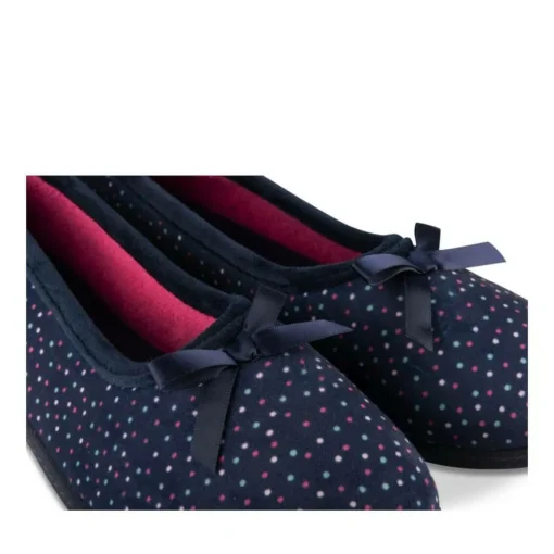 Chaussons MARINE Femme Motif A Pois A Enfiler