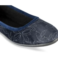 Chaussons MARINE Femme Motif Uni A Enfiler