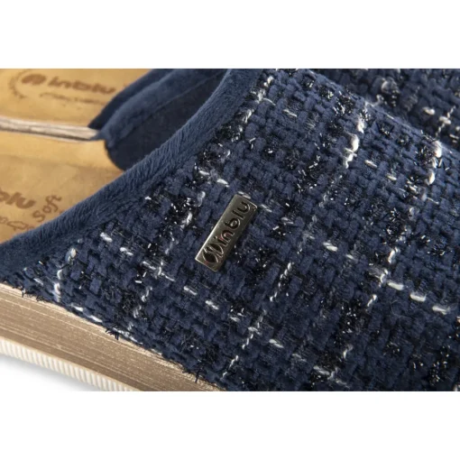 Chaussons MARINE Femme Motif Uni A Enfiler