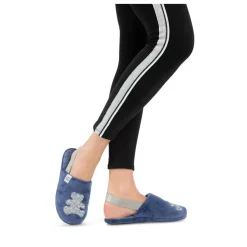Chaussons MARINE Femme Motif Uni Elastique