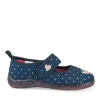 Chaussons MARINE Fille Motif A Pois Scratch
