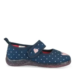Chaussons MARINE Fille Motif A Pois Scratch