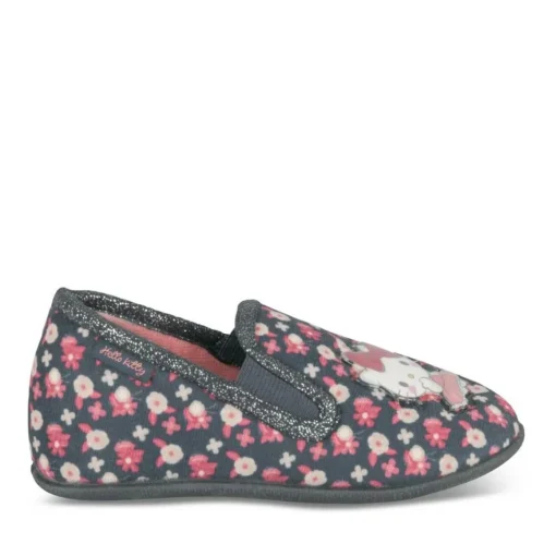 Chaussons MARINE Fille Motif Fleuri A Enfiler