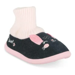 Chaussons MARINE Fille Motif Uni A Enfiler