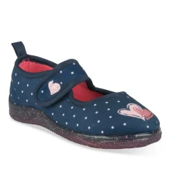 Chaussons MARINE Fille Motif A Pois Scratch