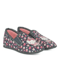 Chaussons MARINE Fille Motif Fleuri A Enfiler