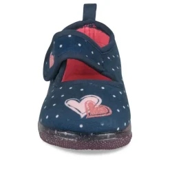 Chaussons MARINE Fille Motif A Pois Scratch