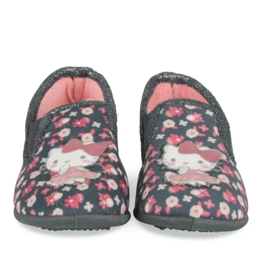 Chaussons MARINE Fille Motif Fleuri A Enfiler