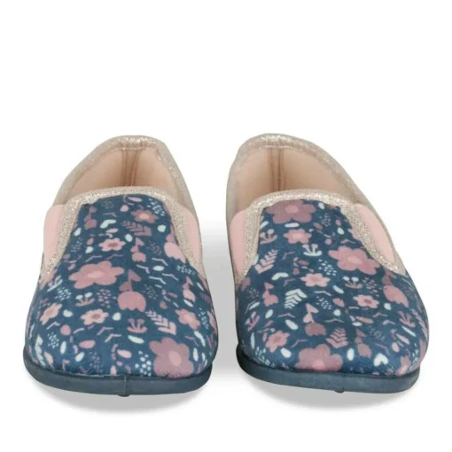 Chaussons MARINE Fille Motif Fleuri A Enfiler