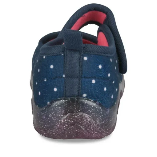 Chaussons MARINE Fille Motif A Pois Scratch