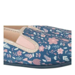 Chaussons MARINE Fille Motif Fleuri A Enfiler