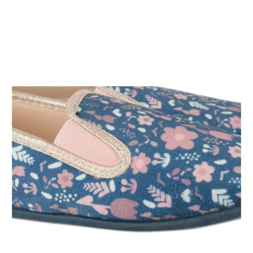 Chaussons MARINE Fille Motif Fleuri A Enfiler