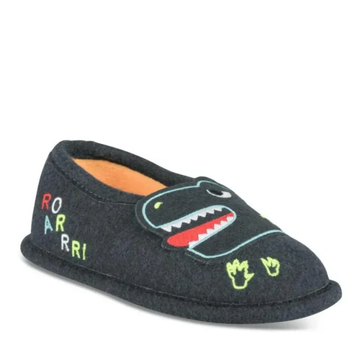 Chaussons MARINE Garçon Motif Dinosaure A Enfiler