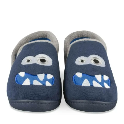 Chaussons MARINE Garçon Motif Uni A Enfiler