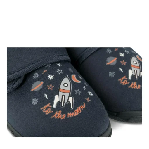 Chaussons MARINE Garçon Motif Uni Scratch