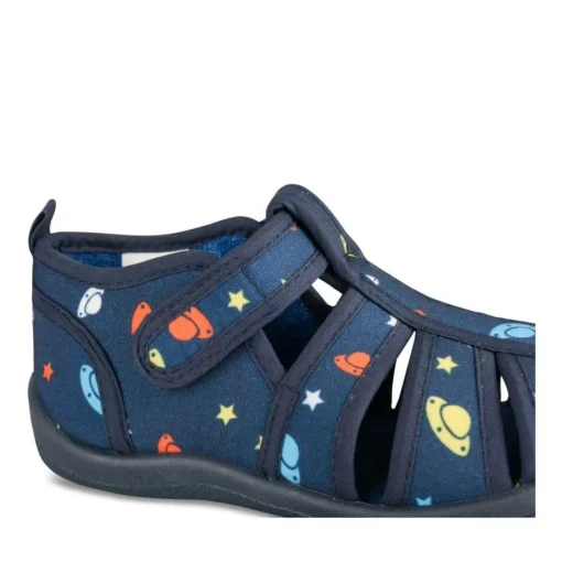 Chaussons MARINE Garçon Motif Uni Scratch