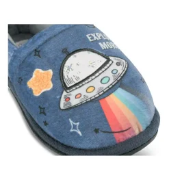 Chaussons MARINE Garçon Motif Uni A Enfiler