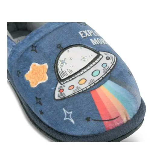 Chaussons MARINE Garçon Motif Uni A Enfiler