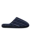 Chaussons MARINE Homme Motif Rayures A Enfiler