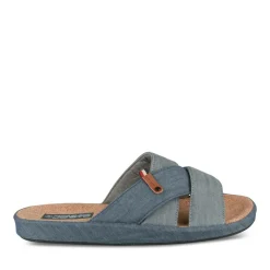 Chaussons MARINE Homme Motif Uni A Enfiler