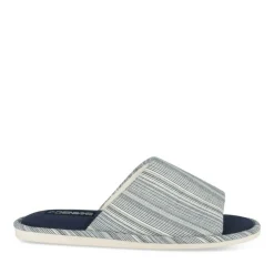 Chaussons MARINE Homme Motif Rayures A Enfiler