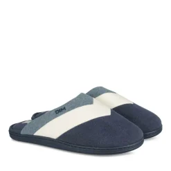 Chaussons MARINE Homme Motif Uni A Enfiler