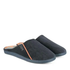 Chaussons MARINE Homme Motif Uni A Enfiler