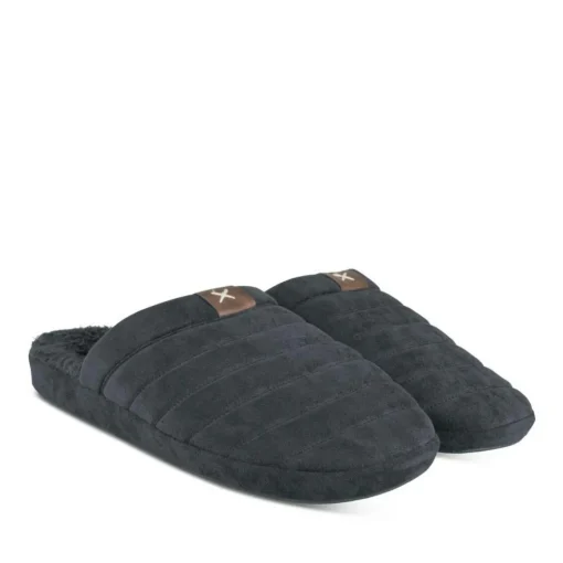 Chaussons MARINE Homme Motif Uni A Enfiler