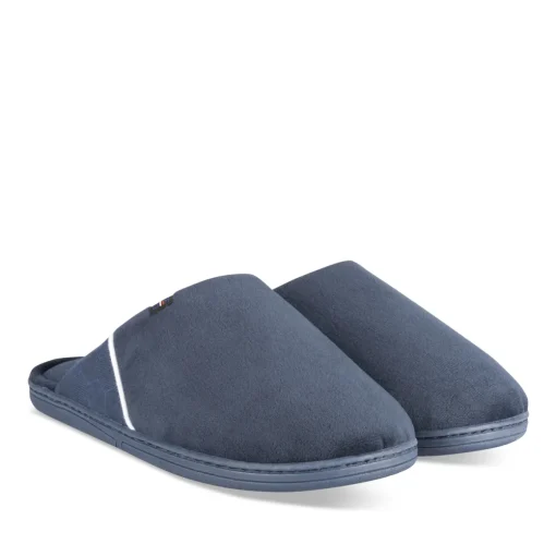 Chaussons MARINE Homme Motif Uni A Enfiler