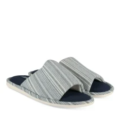 Chaussons MARINE Homme Motif Rayures A Enfiler