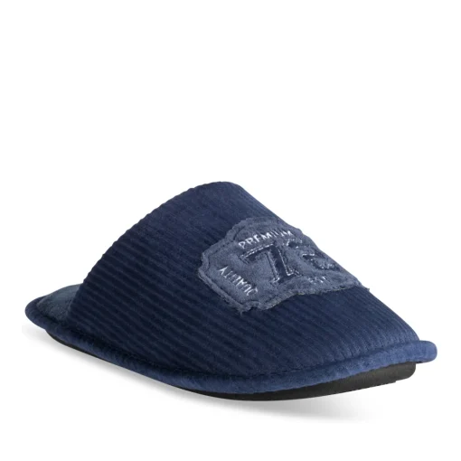 Chaussons MARINE Homme Motif Uni A Enfiler
