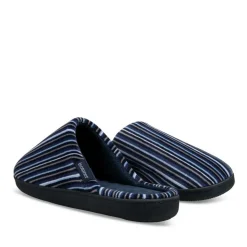 Chaussons MARINE Homme Motif Rayures A Enfiler
