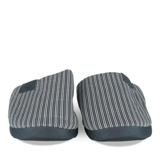 Chaussons MARINE Homme Motif Rayures A Enfiler