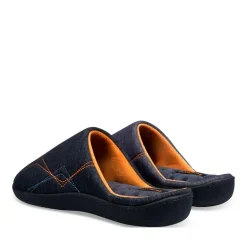 Chaussons MARINE Homme Motif Uni A Enfiler