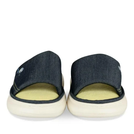 Chaussons MARINE Homme Motif Uni A Enfiler