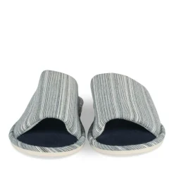 Chaussons MARINE Homme Motif Rayures A Enfiler