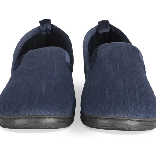 Chaussons MARINE Homme Motif Uni A Enfiler