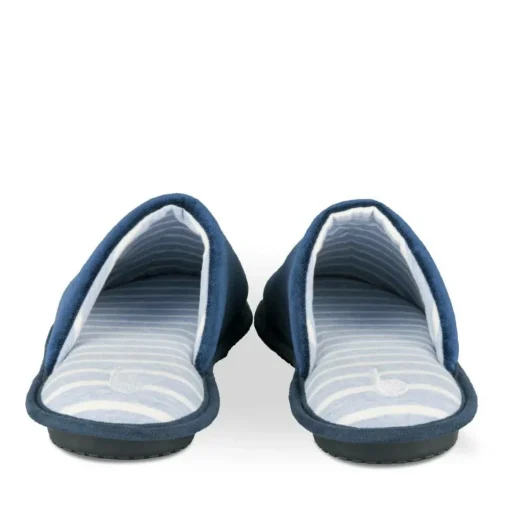 Chaussons MARINE Homme Motif Uni A Enfiler