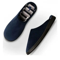 Chaussons MARINE Homme Motif Uni A Enfiler