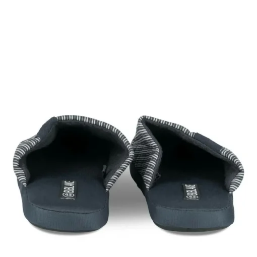 Chaussons MARINE Homme Motif Rayures A Enfiler