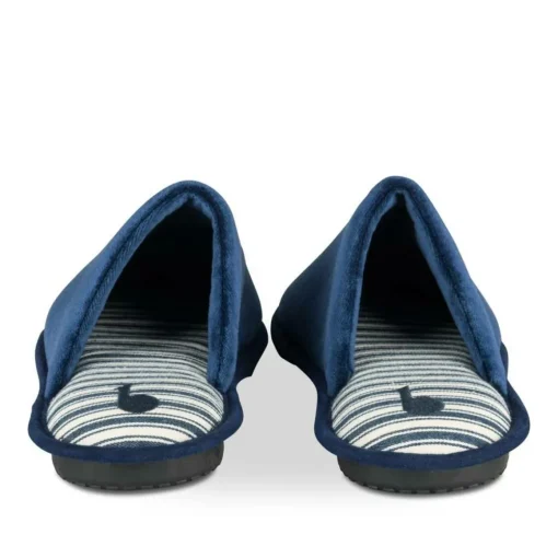 Chaussons MARINE Homme Motif Uni A Enfiler