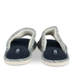 Chaussons MARINE Homme Motif Rayures A Enfiler