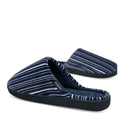 Chaussons MARINE Homme Motif Rayures A Enfiler